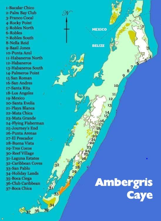 ambergris caye map