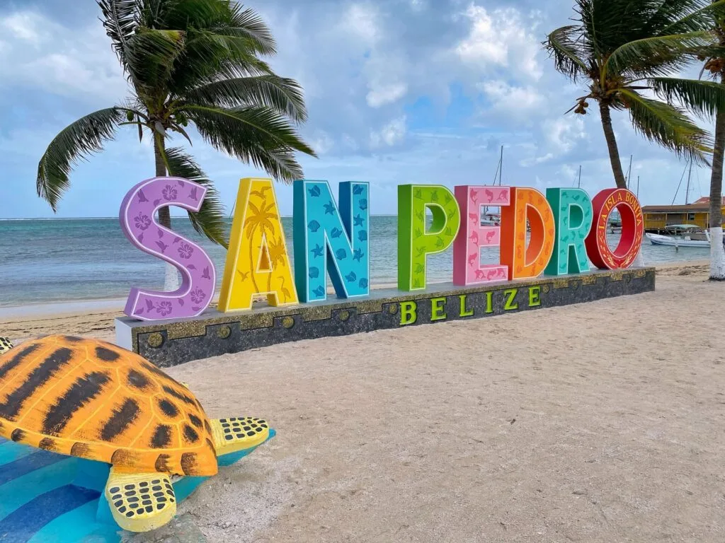 downtown san pedro beach sign